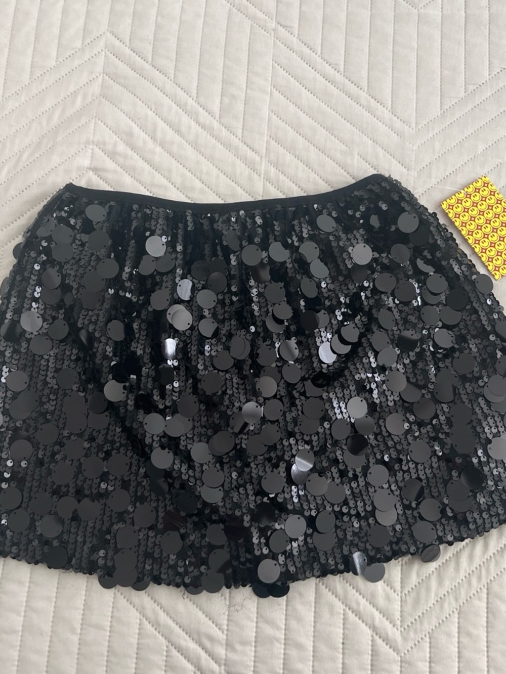 Black Sequin Mini Skirt - Evening Sparkle